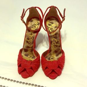 Sam Edelman red high heel shoes